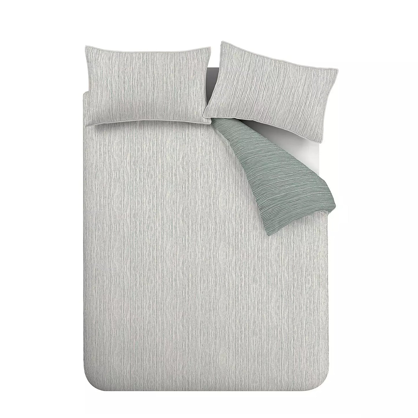 TERENCE CONRAN RUPERT COTTON STRIPE GREEN DUVET SET