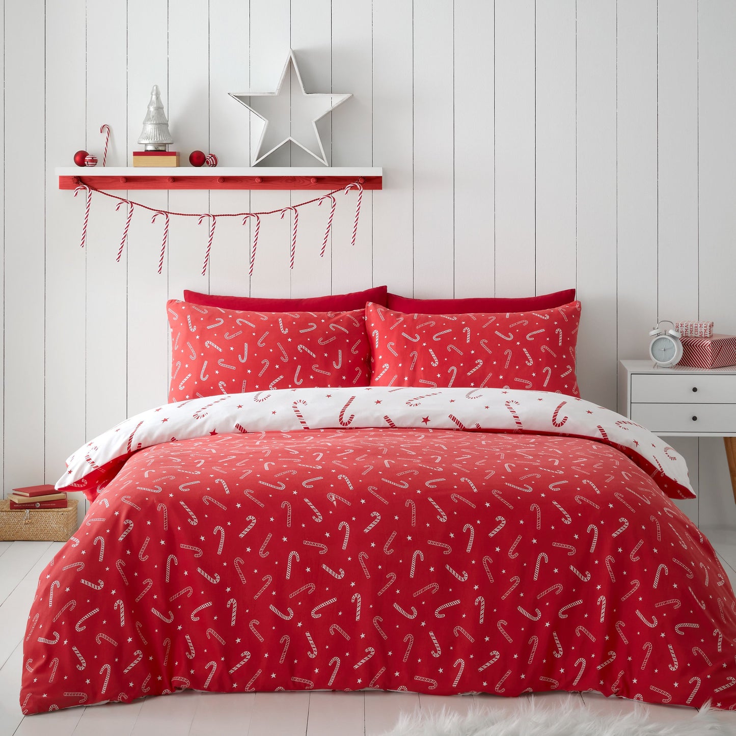 CHRISTMAS CANDY CANE DUVET SET