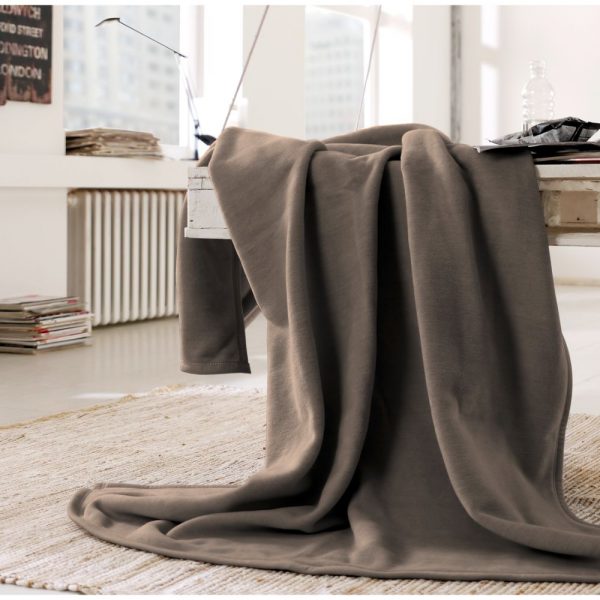 BIDERLACK COTTON RICH PLAIN TAUPE THROW