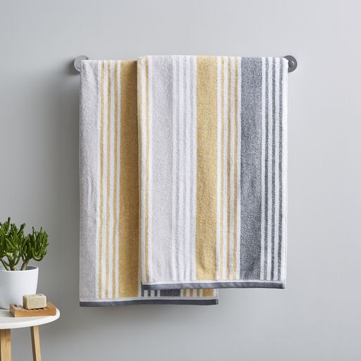 KELSO STRIPE TOWEL OCHRE