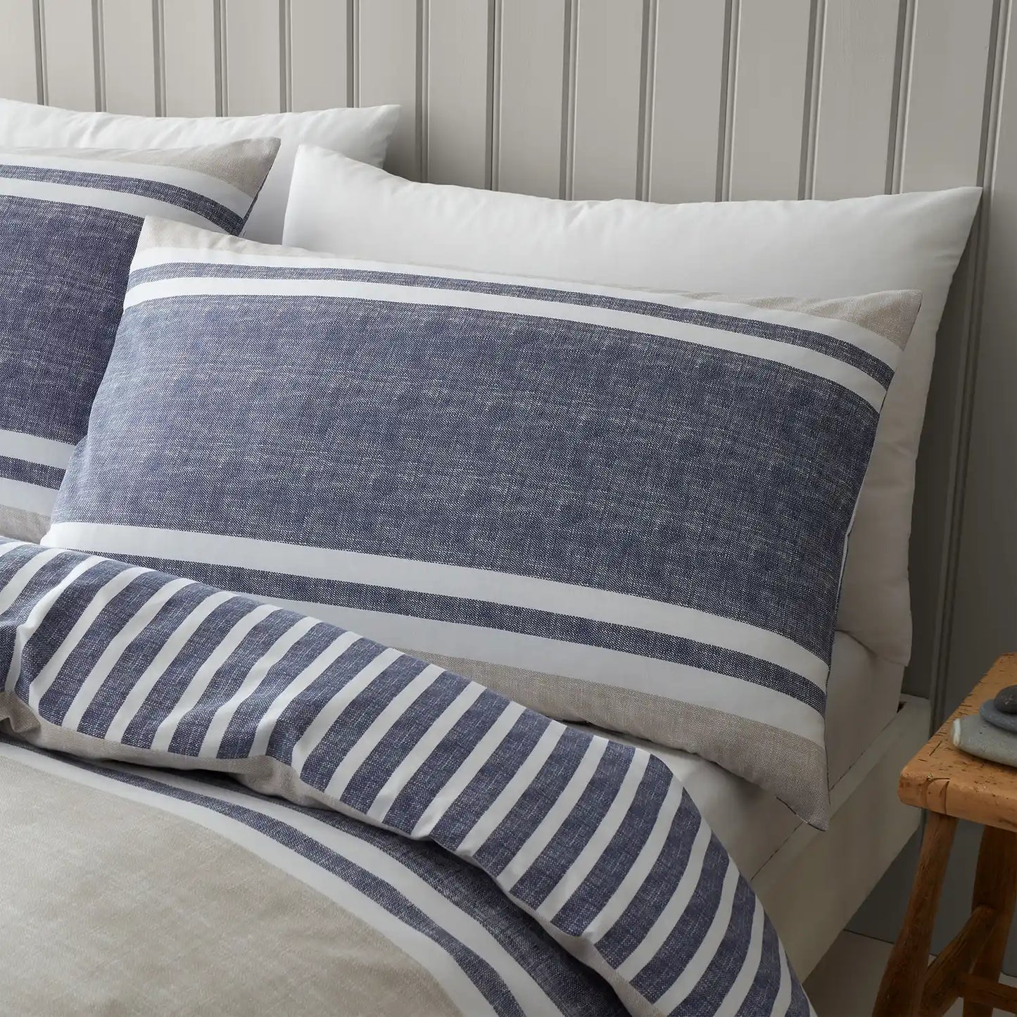 CATHERINE LANSFIELD TEXTURED BANDED STRIPE DUVET SET