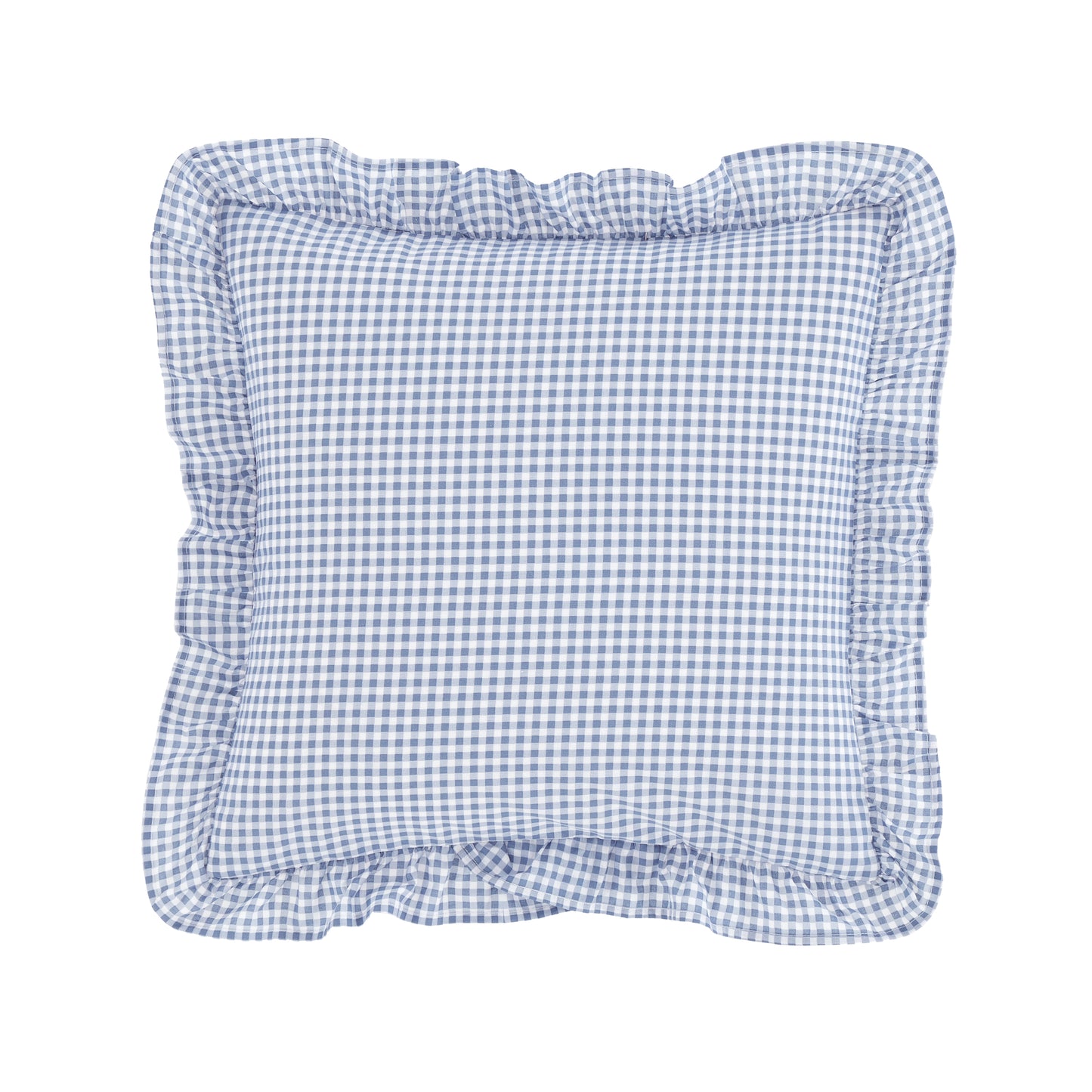 LUCIE CHECK BLUE CUSHION