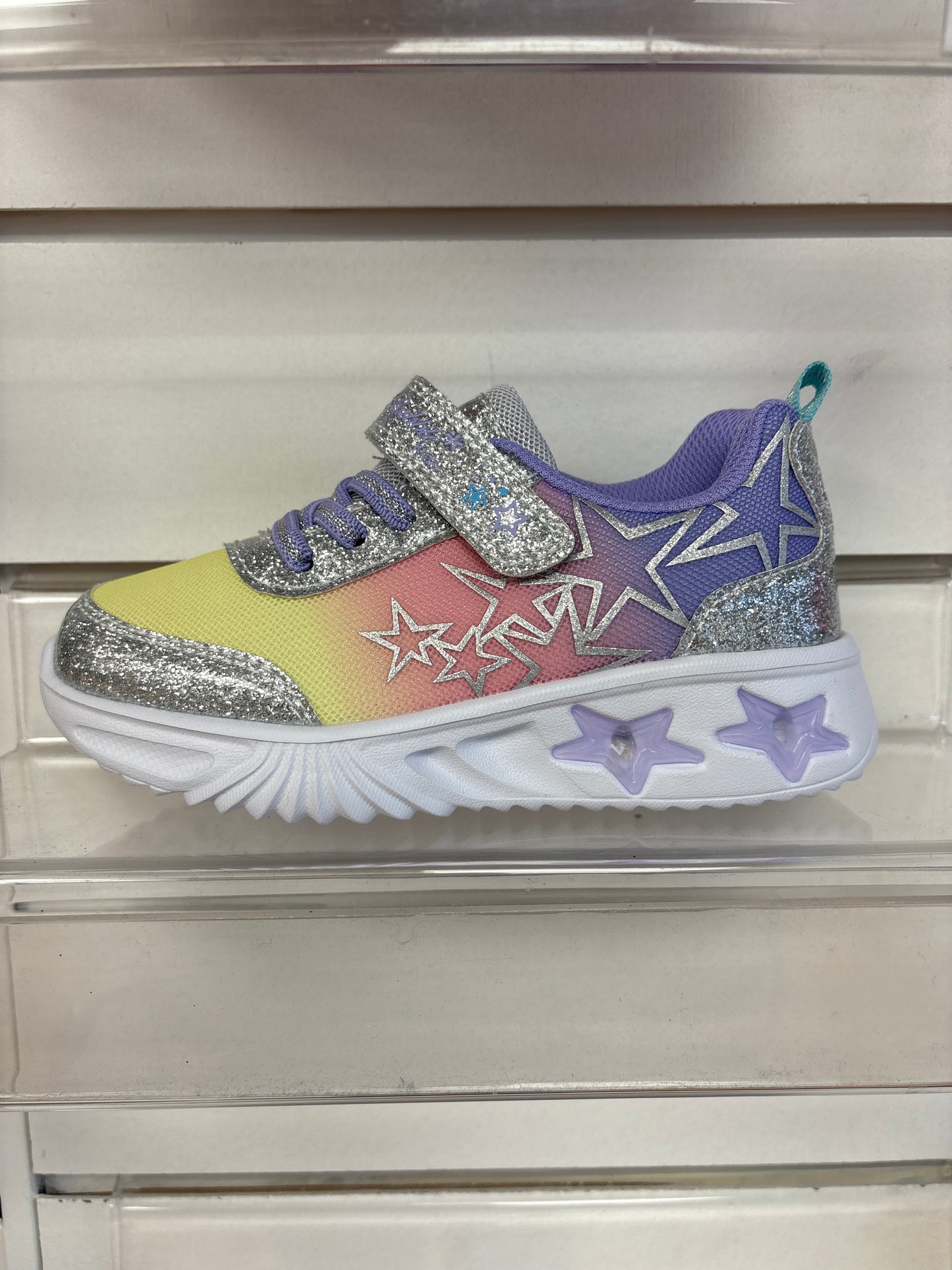 BUBBLE KIDS LIGHT UP RAINBOW TRAINERS