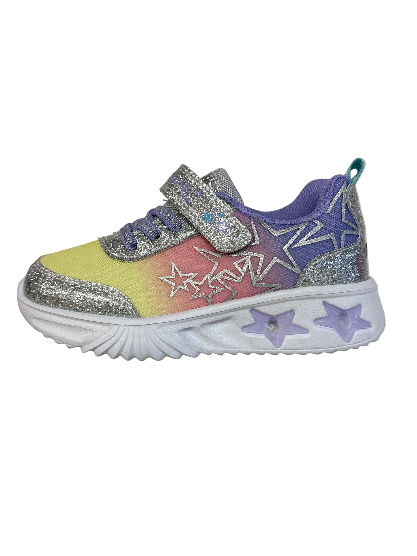 BUBBLE KIDS LIGHT UP RAINBOW TRAINERS