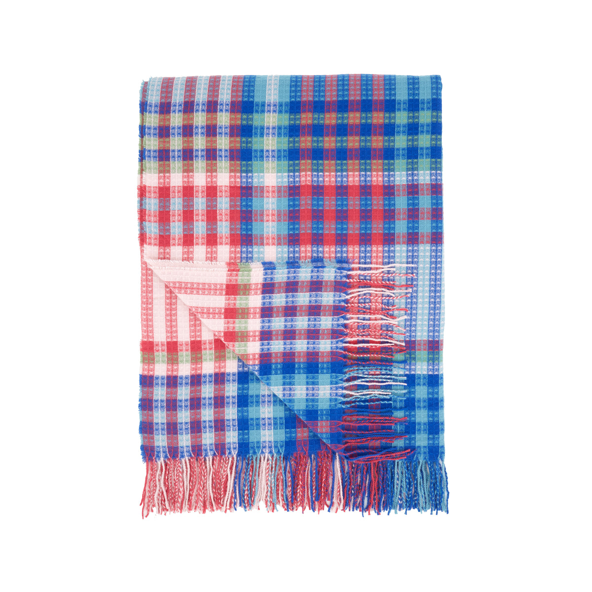 DARLING WAFFLE CHECK BRIGHT BEDSPREAD