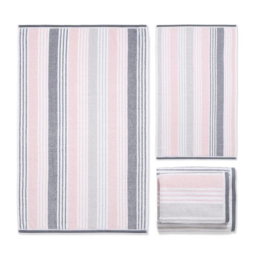 KELSO STRIPE TOWEL BLUSH