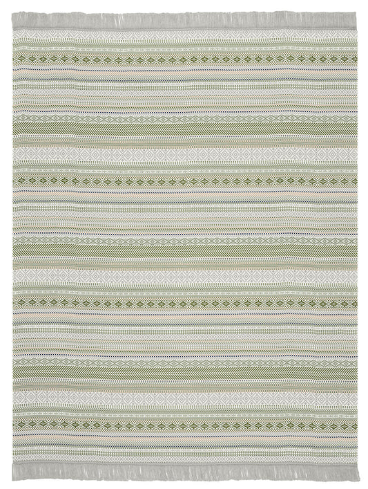 COTTON RICH KIAN STRIPE BIEDERLACK GREEN