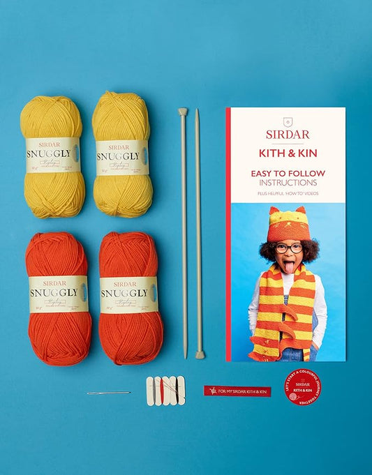 KITH & KIN STRIPEY CAT KNITTING KIT