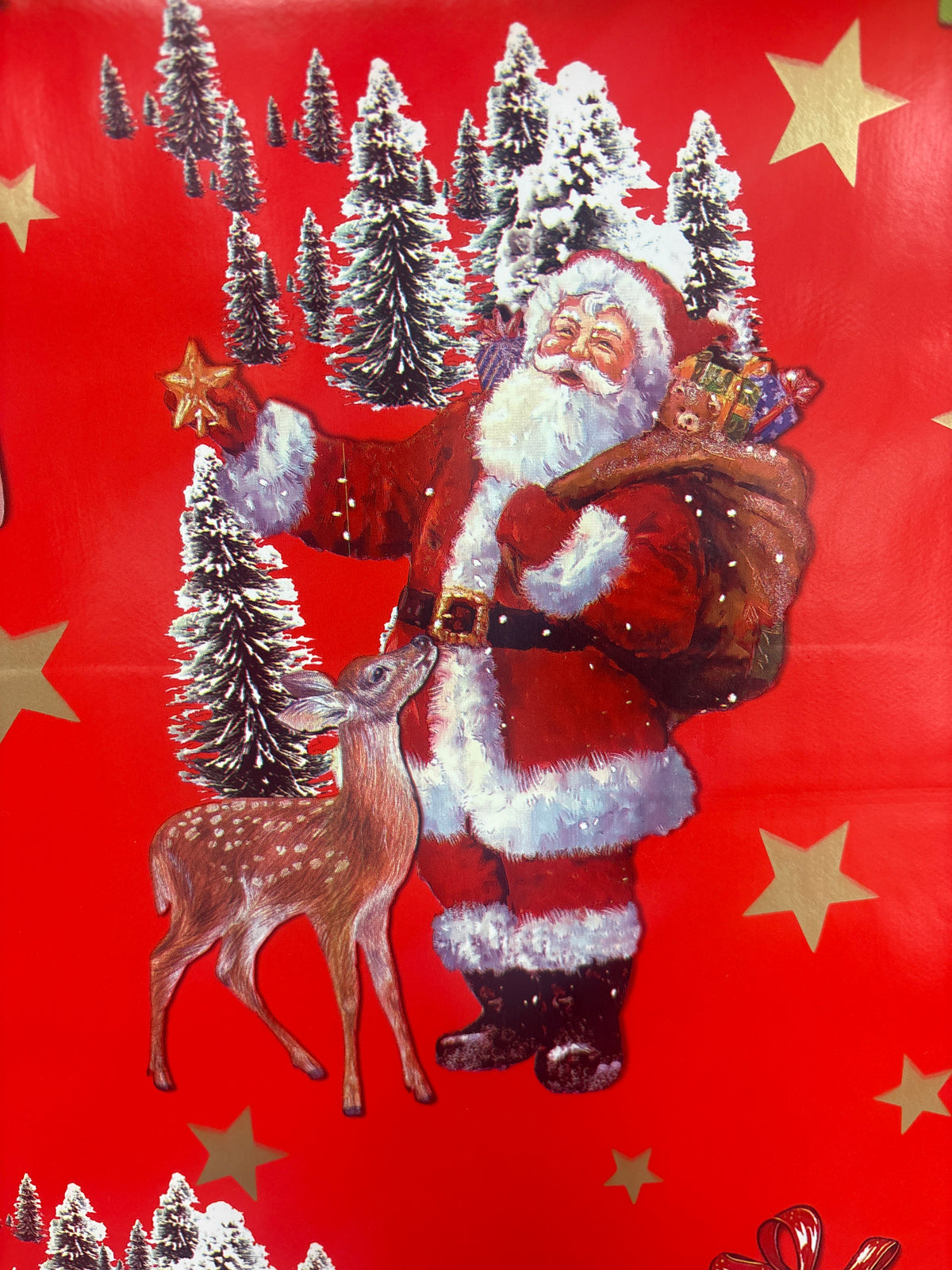 OIL CLOTH RED REINDEER