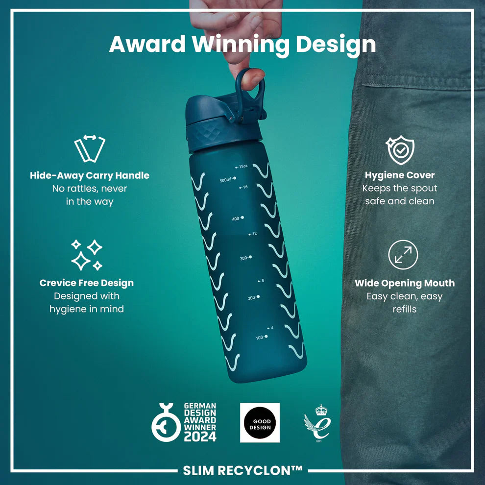Ion8 Slim Water Bottle Wave 500ml