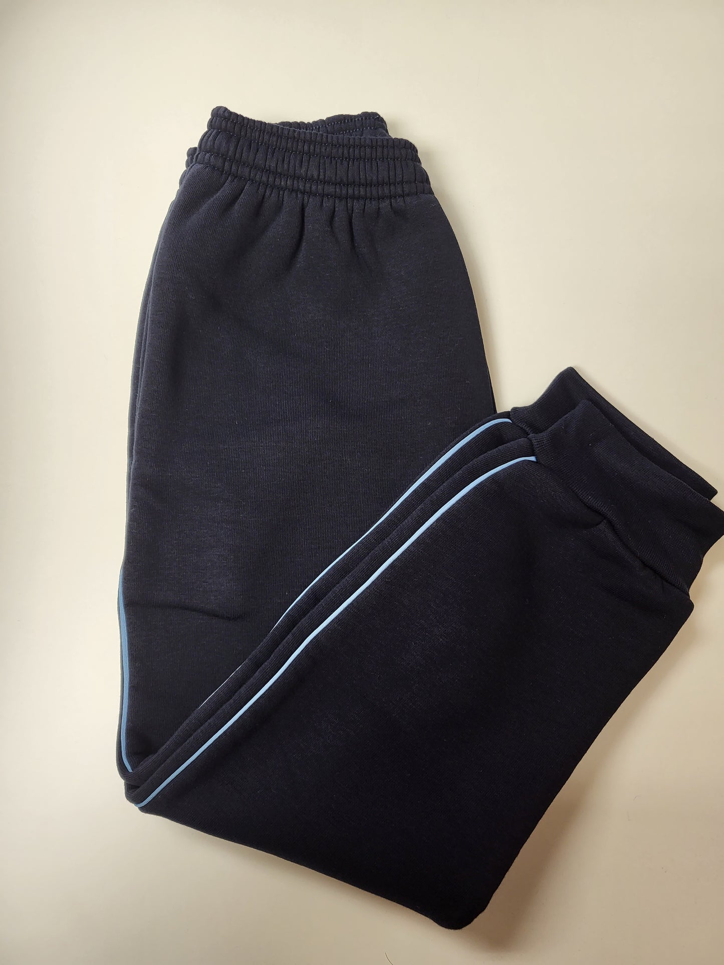 TRACKSUIT BOTTOMS NAVY WITH BLUE STRIPE