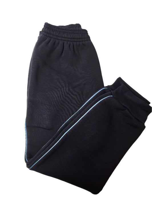 TRACKSUIT BOTTOMS NAVY WITH BLUE STRIPE