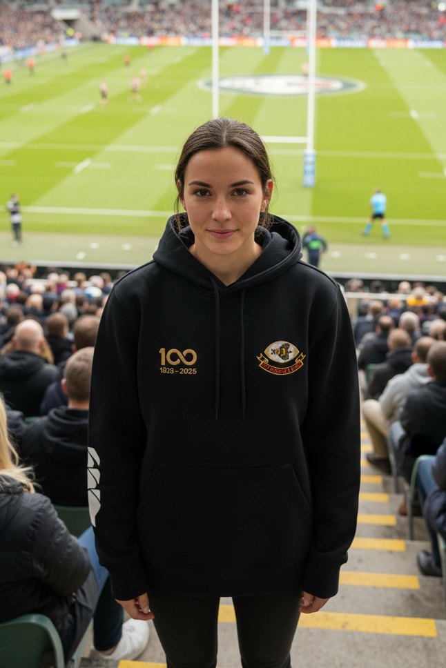 BRFC CENTENARY HOODY JUNIOR BLACK
