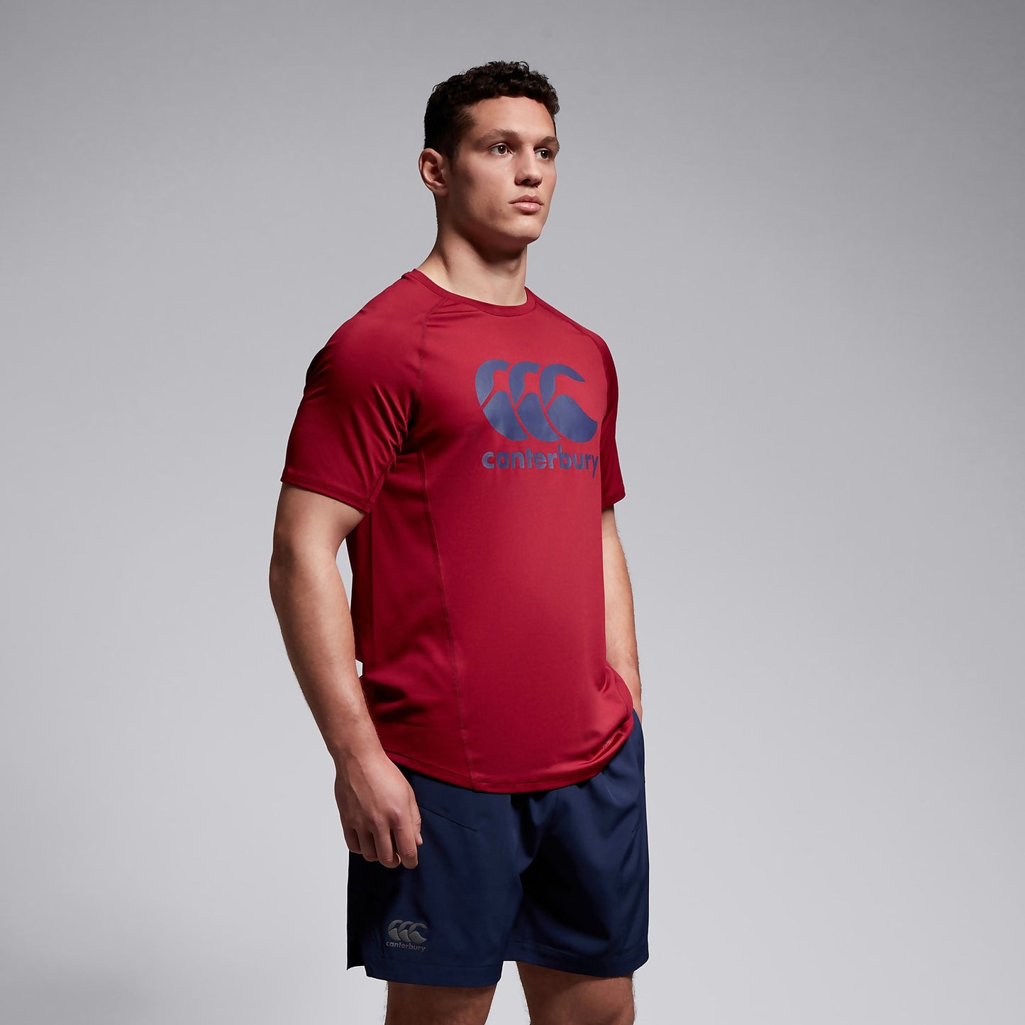 CANTERBURY LARGE LOGO SUPERLIGHT TEE RED