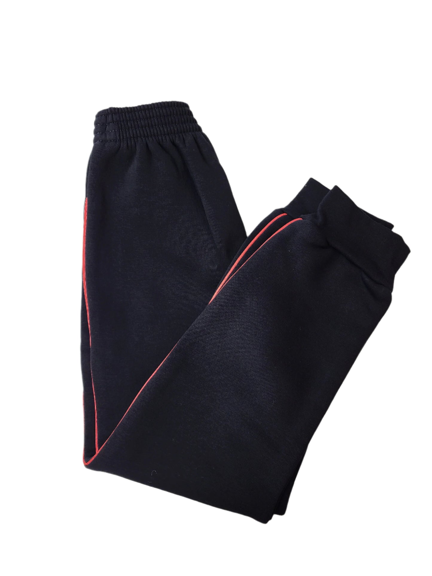 NAVY TRACKSUIT BOTTOM WITH RED STRIPE