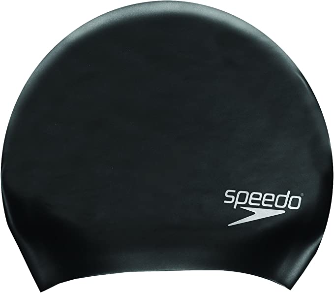 LONG HAIR CAP BLACK SPEEDO
