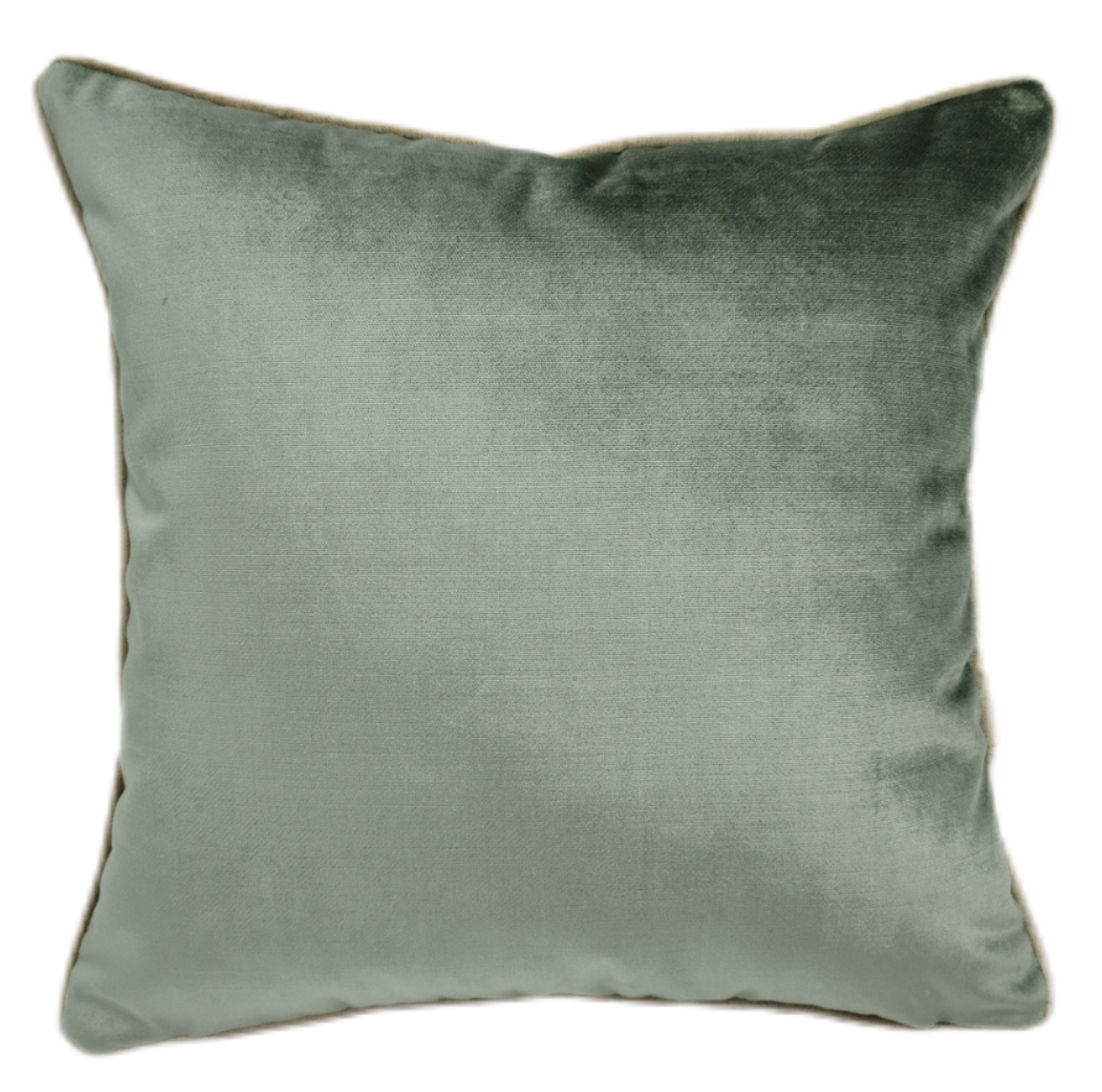 TWO FACED SAGE/GOLD CUSHION 43X43CM
