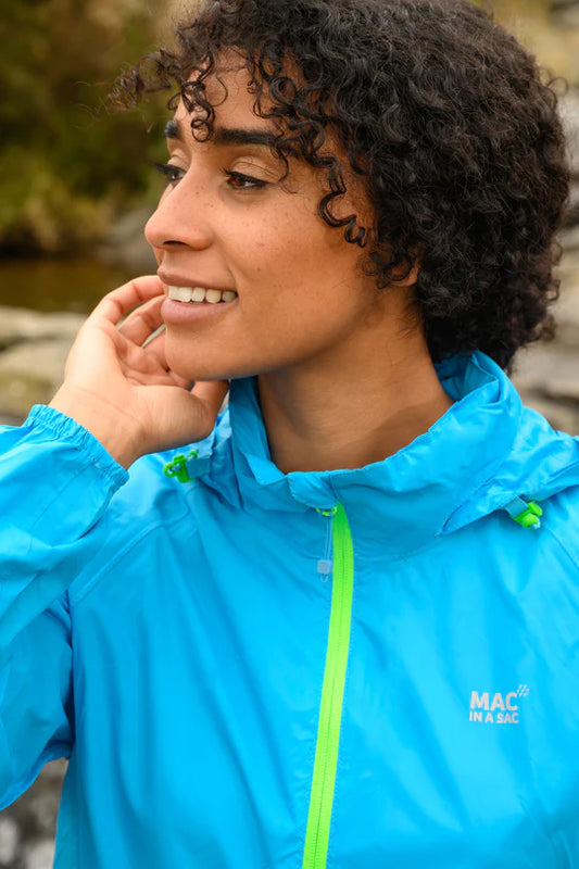 MAC IN A SAC JACKET NEON BLUE/GREEN ZIP