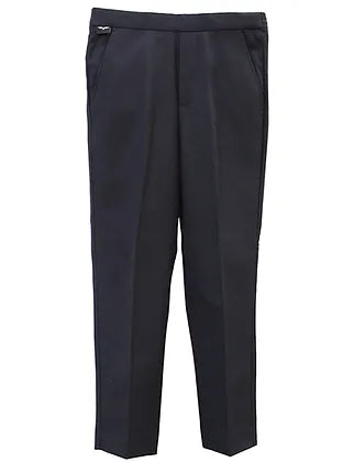 BOYS MOCK FLY TROUSERS NAVY