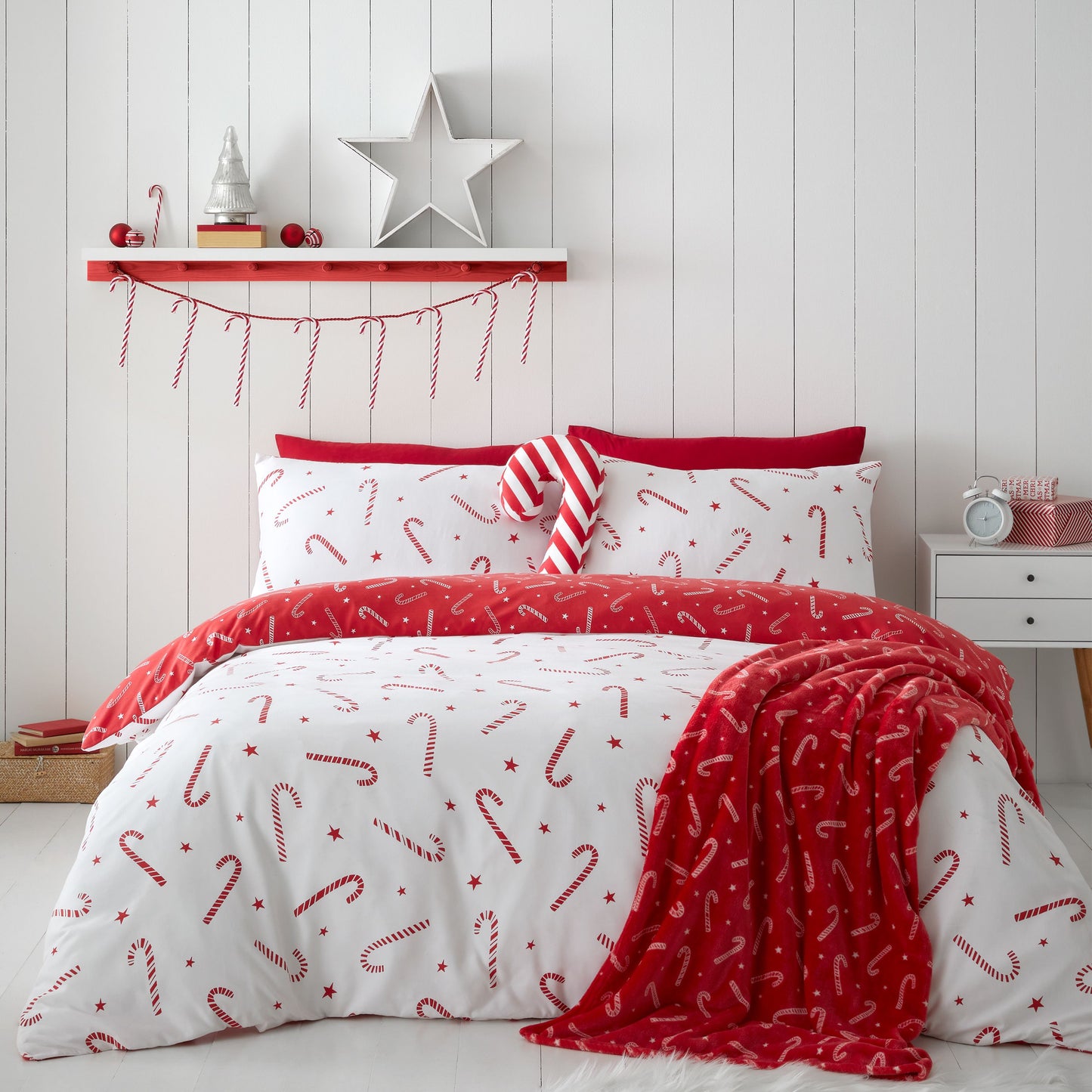 CHRISTMAS CANDY CANE DUVET SET