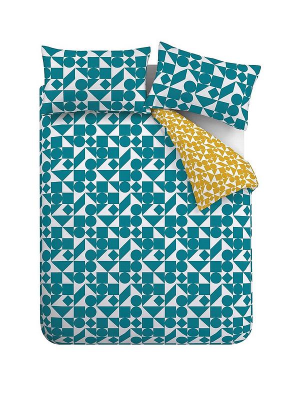 CATHERINE LANSFIELD RETRO GEO DUVET SET
