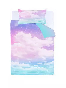 CATHERINE LANSFIELD KIDS DUVET SET OMBRE RAINBOW CLOUD