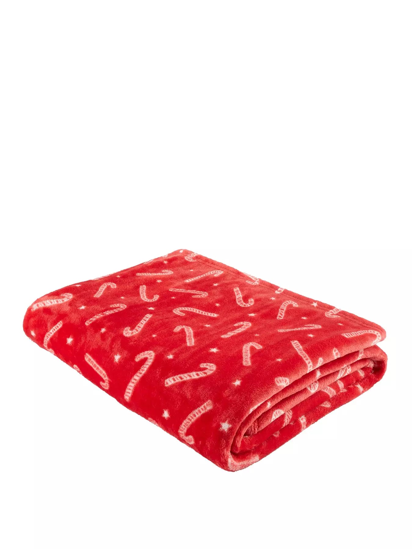 CATHERINE LANSFIELD CHRISTMAS CANDY CANE THROW 130X170CM