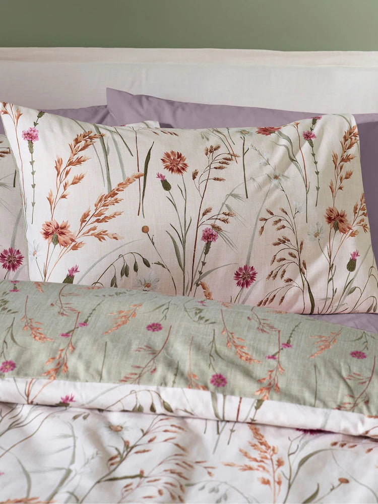 BRUSHED GRASMERE FLORAL DUVET SET