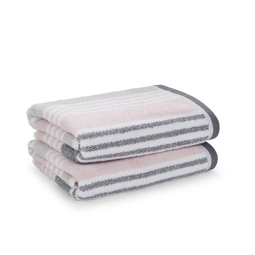 KELSO STRIPE TOWEL BLUSH