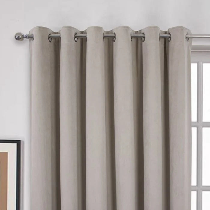 ASPEN SESAME EYELET CURTAINS 66"X72"