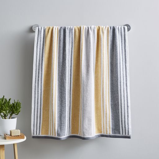 KELSO STRIPE TOWEL OCHRE