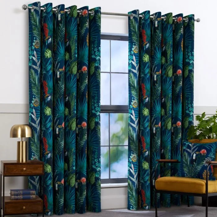 BALI MULTI EYELET CURTAINS 90"X90"