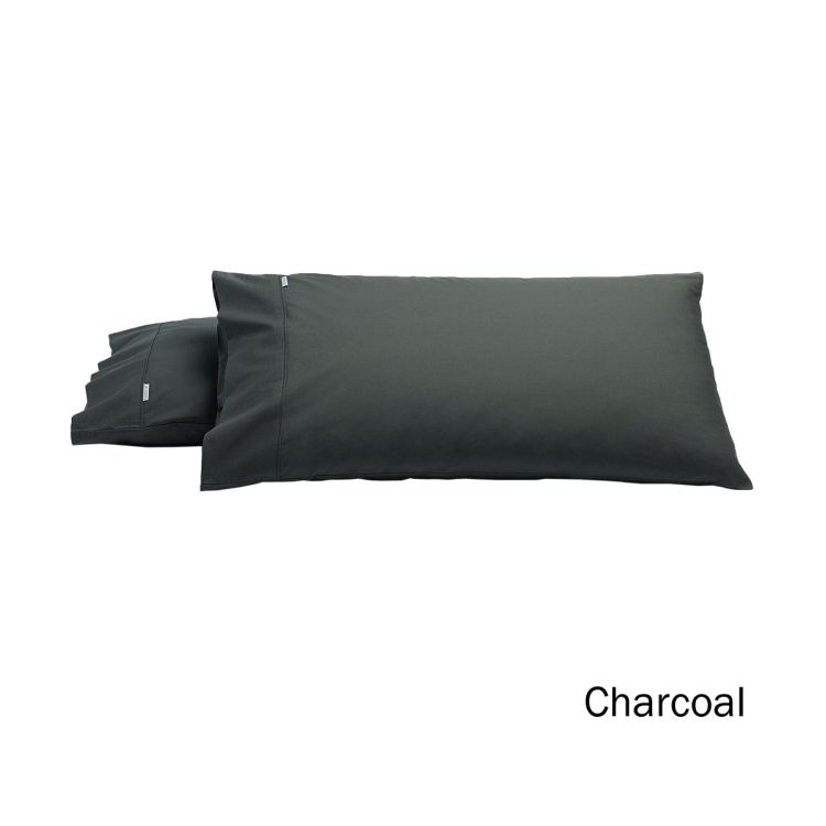 BIANCA EGYPTIAN COTTON STD PILLOWCASES CHARCOAL