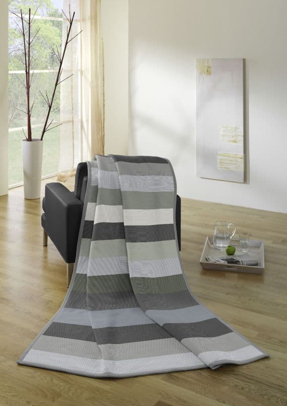 COTTON HOME SMOOTH GREY 150 X 200CM