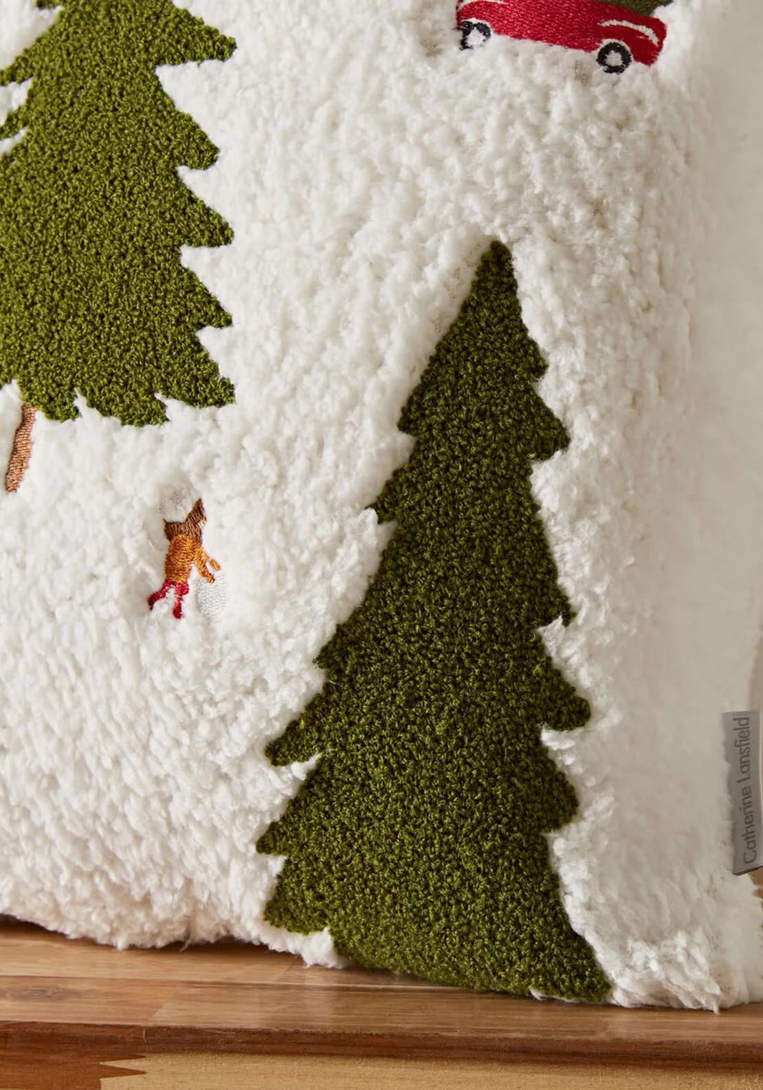 COSY BOUCLE CHRISTMAS TREE CUSHION