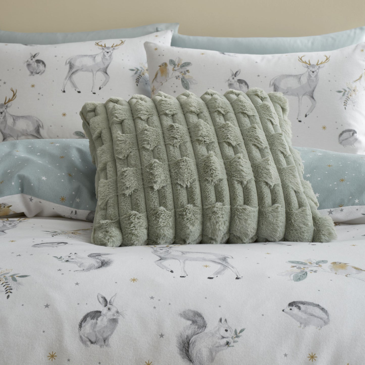 BIANCA CARVED FAUX FUR CUSHION