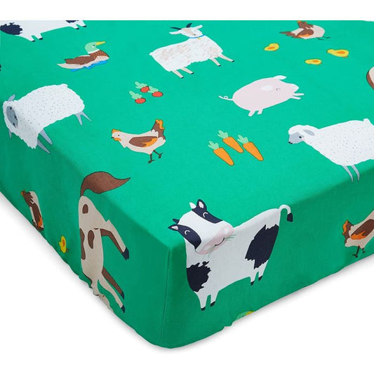 CATHERINE LANSFIELD FARMYARD ANIMALS FITTED SHEET