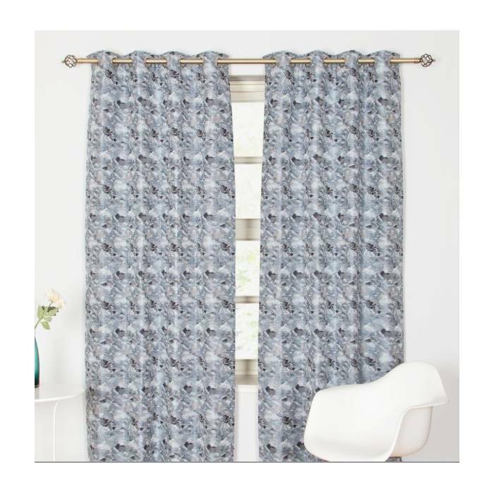 FESTIVAL NAVY EYELET CURTAIN 90"X90"