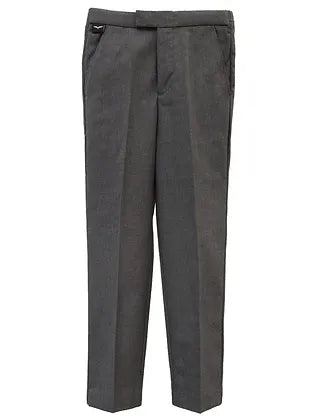 BOYS ELASTIC WAIST TROUSERS GREY