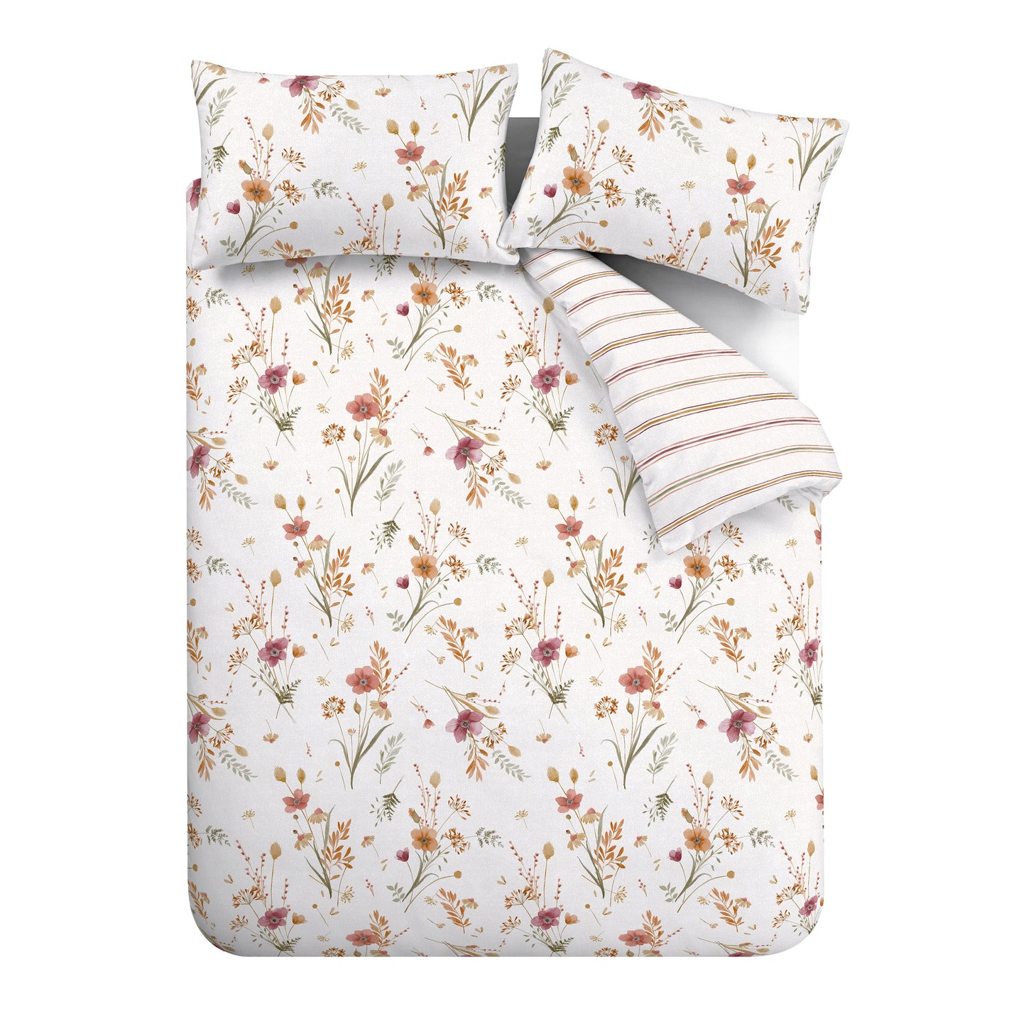 BRUSHED HARVEST FLOWERS DUVET SET