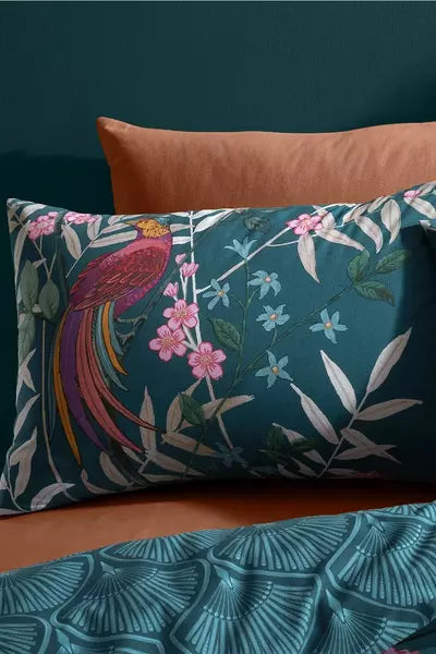 CATHERINE LANSFIELD TROPICAL FLORAL BIRDS DOUBLE DUVET SET