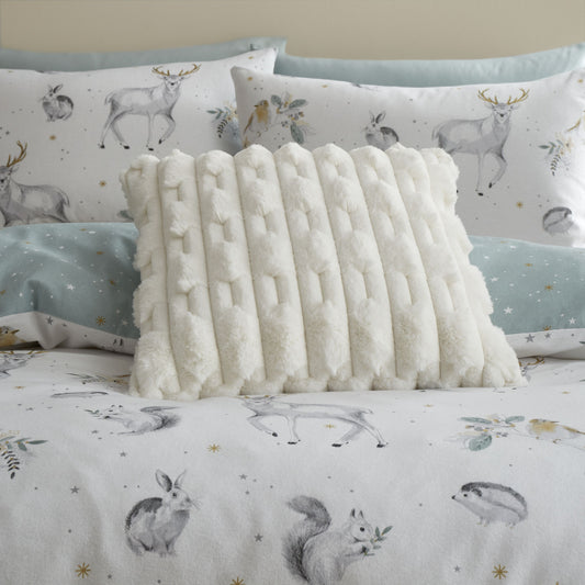 BIANCA CARVED FAUX FUR CUSHION