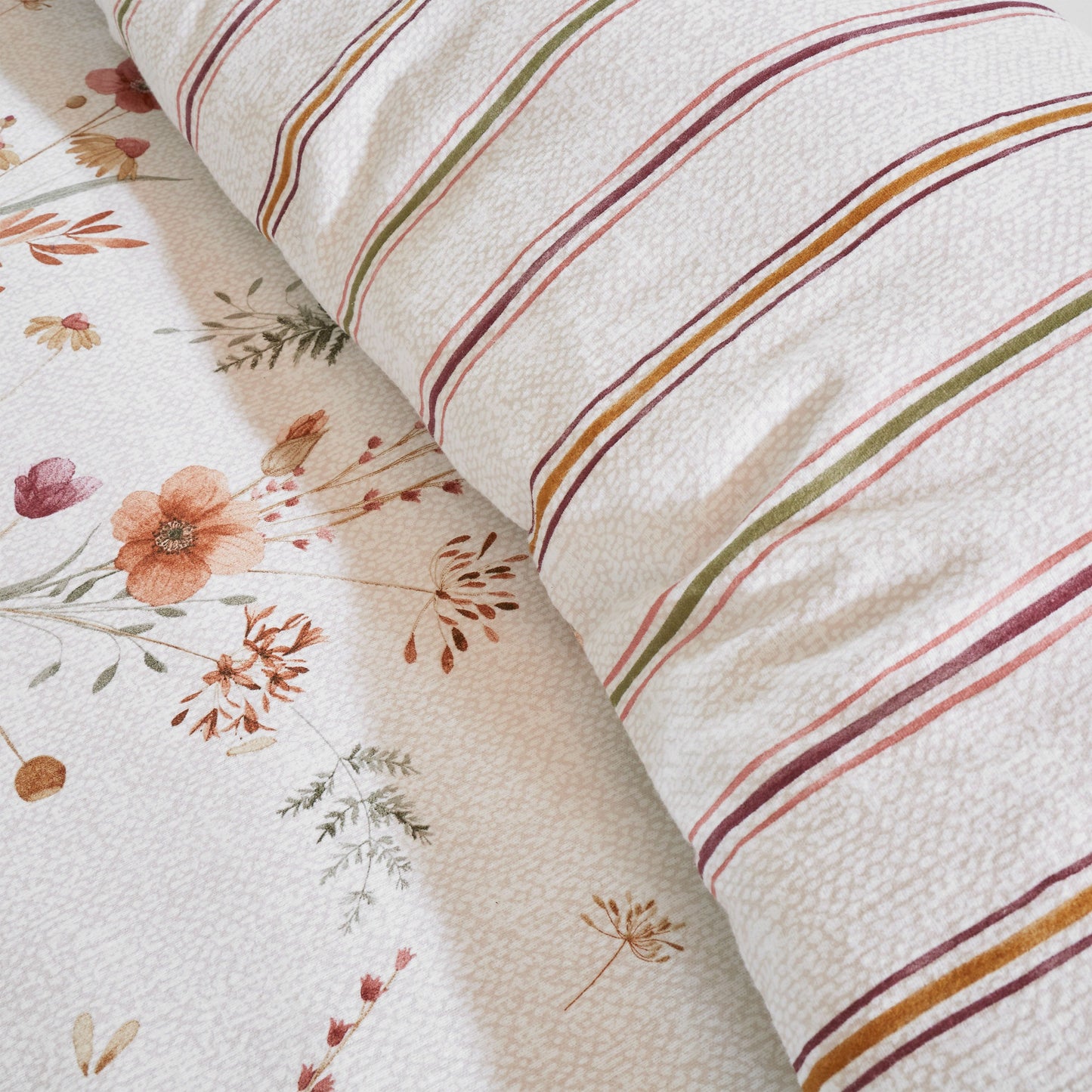 BRUSHED HARVEST FLOWERS DUVET SET