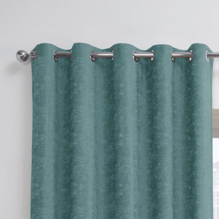 RIMINI AZURE EYELET CURTAINS 66"X72"