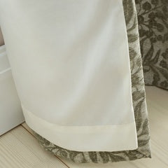 CHENILLE LEAVES CURTAIN GREEN