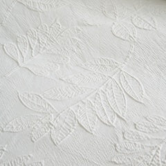 JACQUARD LEAVES WHITE DUVET COVER