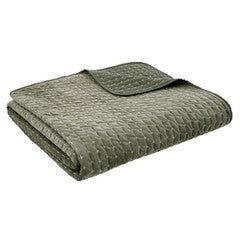ATTICA VELVET GREEN BEDSPREAD