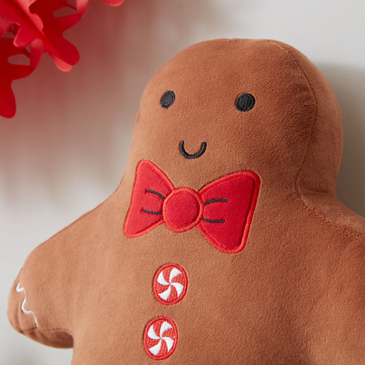 CHRISTMAS GINGERBREAD BROWN 3D CUSHION