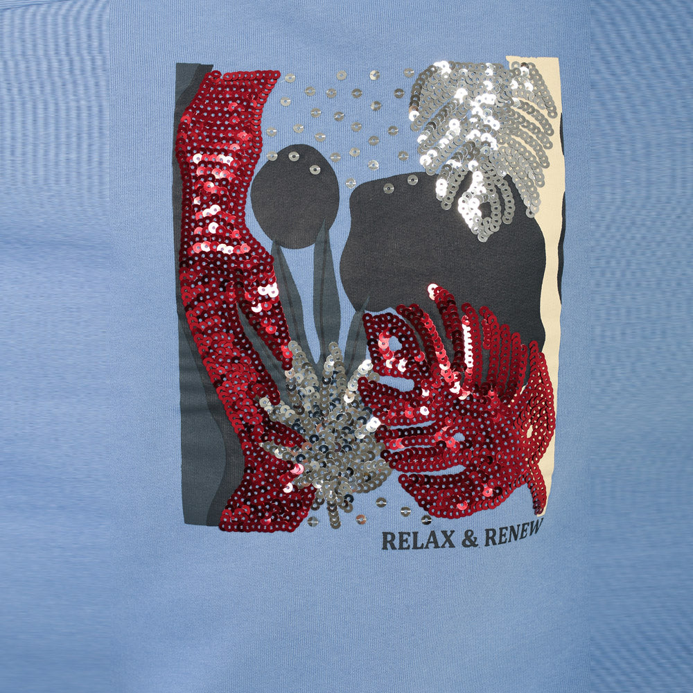 Relax & Renew Iris Sweater Cornflower