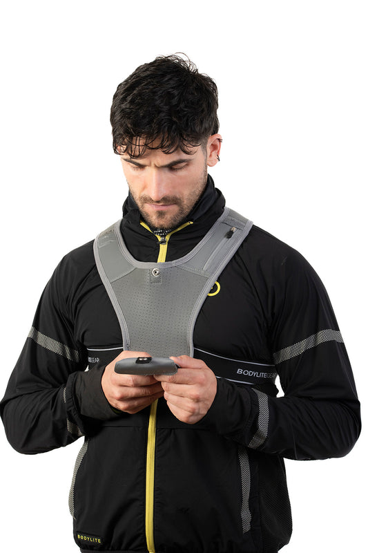 NV REFLECTIVE PHONE HOLDER VEST GREY